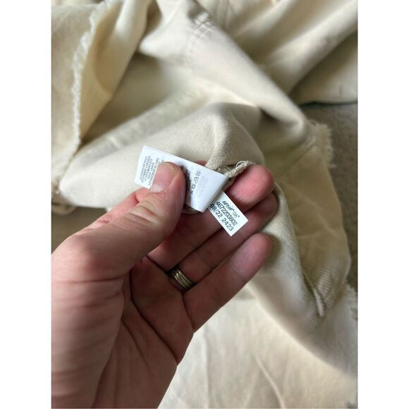 Aerie Corduroy Quarter Zip Jacket Shacket size L Cream - Picture 14 of 15